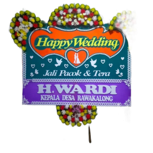 Bunga Papan Happy Wedding