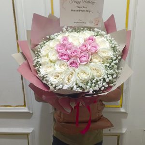 Handbouqet White and Pink