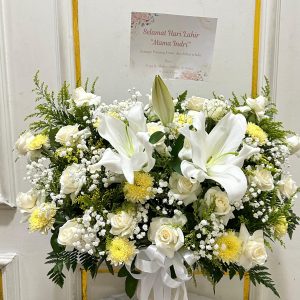 Bunga Meja Vas Keramik White